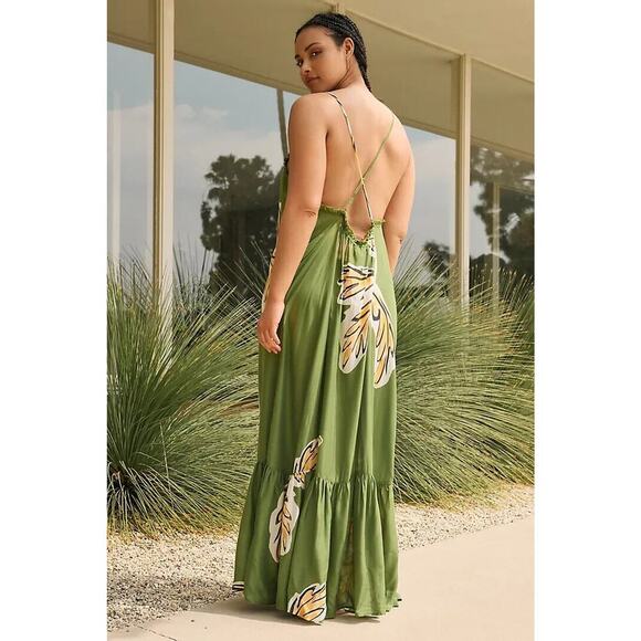 NWT Anthropologie MALIKA PRINTED LOULOU AVENUE Maxi Dress Sz Plus 1X #9H430 - Picture 4 of 11